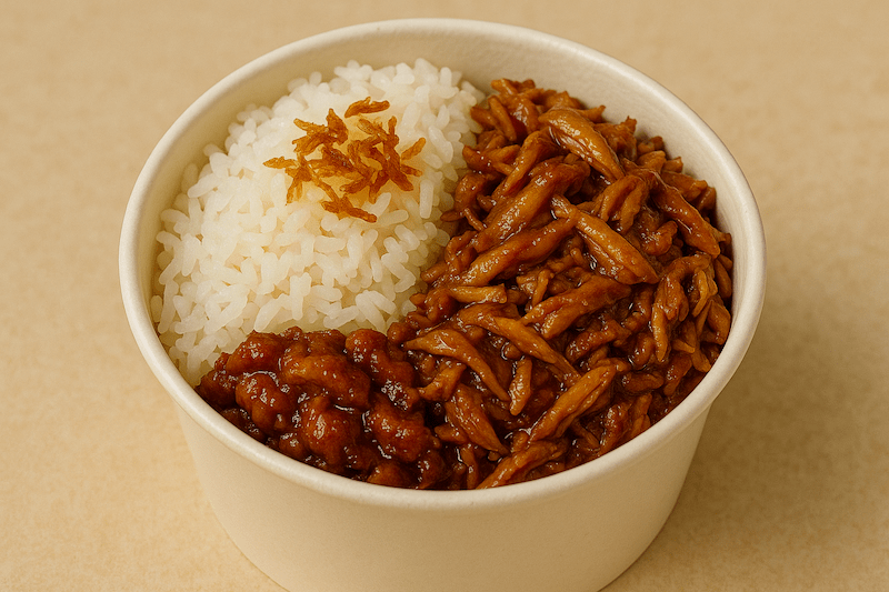 Nasi Ayam Suwir Saus Teriyaki